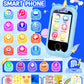 Kids Smart Phone Boys Toy: Christmas Birthday Gifts for Girls Age 3-10 - Working Real Play Cell - Toddler Learning Toy (Blue)