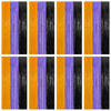 8 Pack Halloween Decorations Indoor, 3.28 FT x 7.05 FT Party Streamer, Orange Purple Black Streamer Backdrop Fringe Curtains Foi