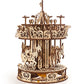 UGEARS Carousel Wooden Mechanical 3D Model Self-Assembling Craft DIY Kit mature-themed and Teens Puzzle Gift