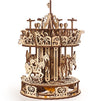 UGEARS Carousel Wooden Mechanical 3D Model Self-Assembling Craft DIY Kit mature-themed and Teens Puzzle Gift