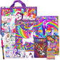 Coloring Book and Stickers Set - Giant Lisa Frank Coloring and Activity Fold-Out Storage Case for Girls, Kids, Adults (Lisa Fran
