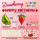 All-In-One 357 Pc Strawberry Party Decorations (Serves 24) Strawberry Party Supplies With Plates, Cups, Napkins, Tablecloth, Bal