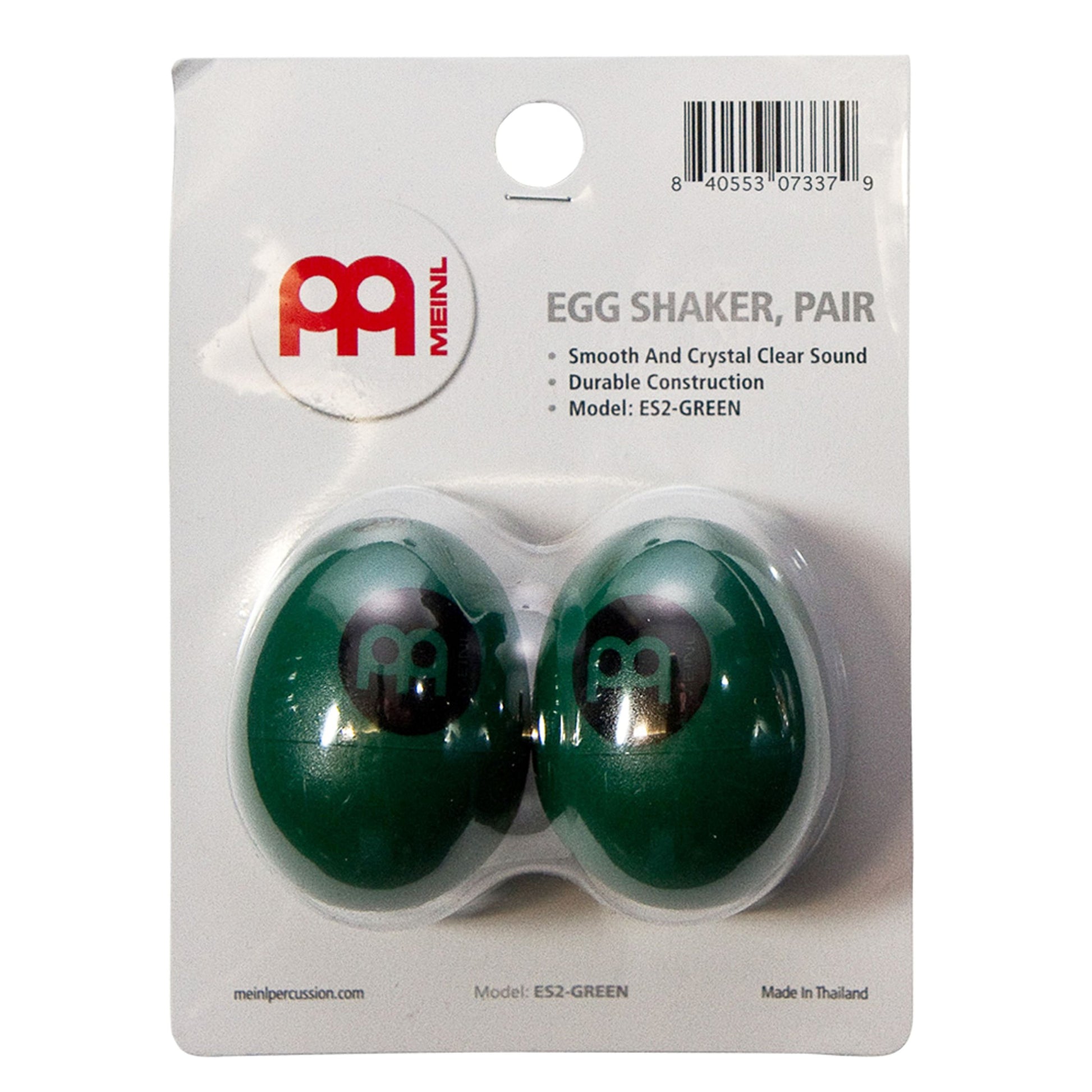 Meinl Percussion Es2-Green Set Of Two Plastic Egg Shakers, Green
