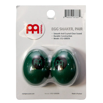 Meinl Percussion Es2-Green Set Of Two Plastic Egg Shakers, Green