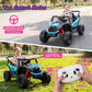 Run Fast 12v Ride on Car with Parent Remote Control Electric Ride on Toys Car for Kids 3-5 2WD 25W Motors 4 Spring Suspension Safety Belt Horn Music and LED Lights(Blue  12V)