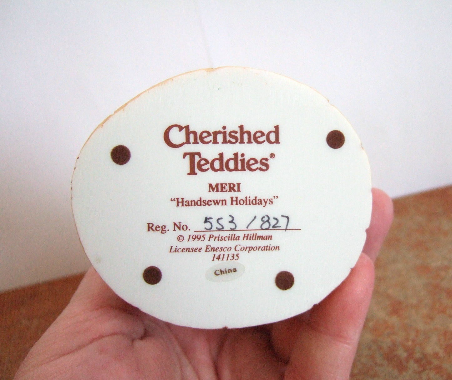 Cherished Teddies Meri Handsewn Holidays Figurine
