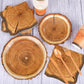 Durony 350 Pieces Camping Wood Grain Slice Tableware Set Rustic Camo Hunter Plates Napkins Cups Cutlery Hunting Birthday Party D