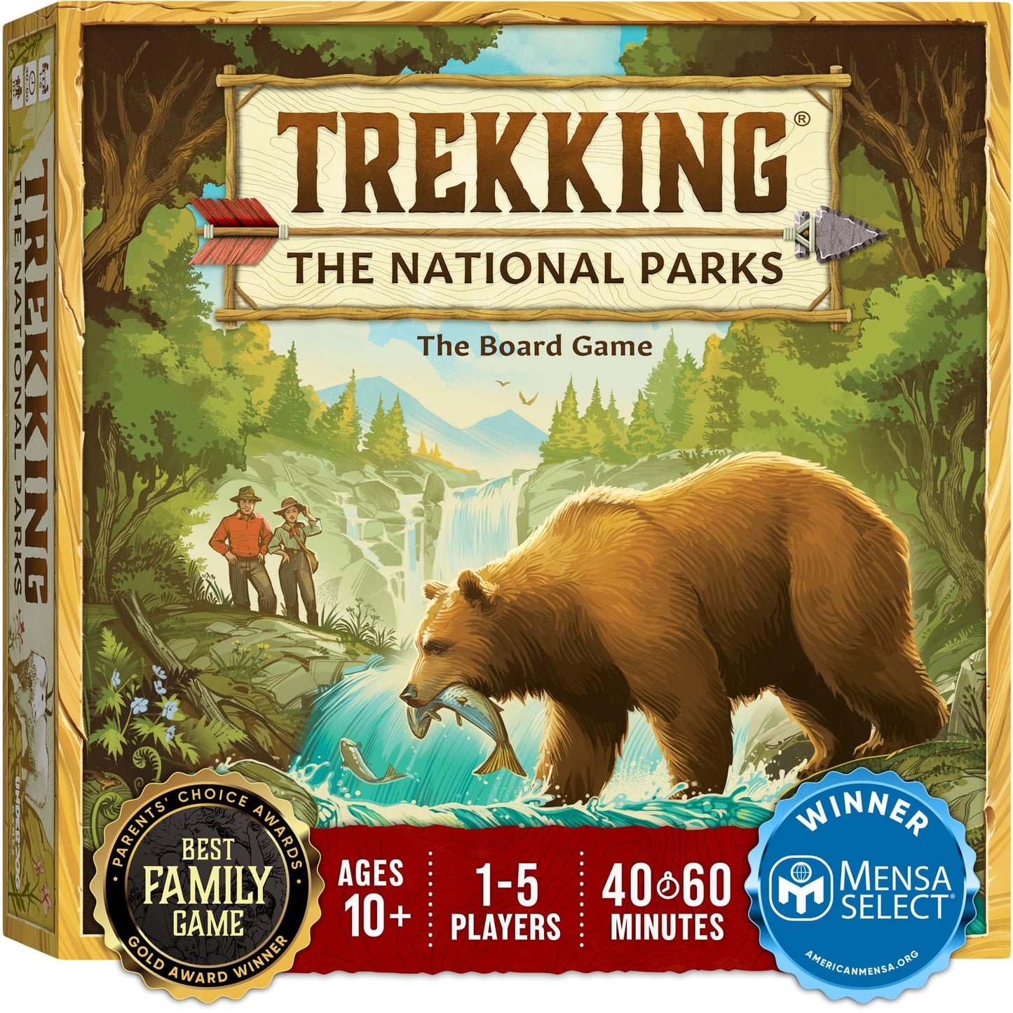 Underdog Games Trekking The National Parks Board Game - Family Fun for Ages 10+, Cardboard, 12x12x4, Multicolor, 3rd Edition