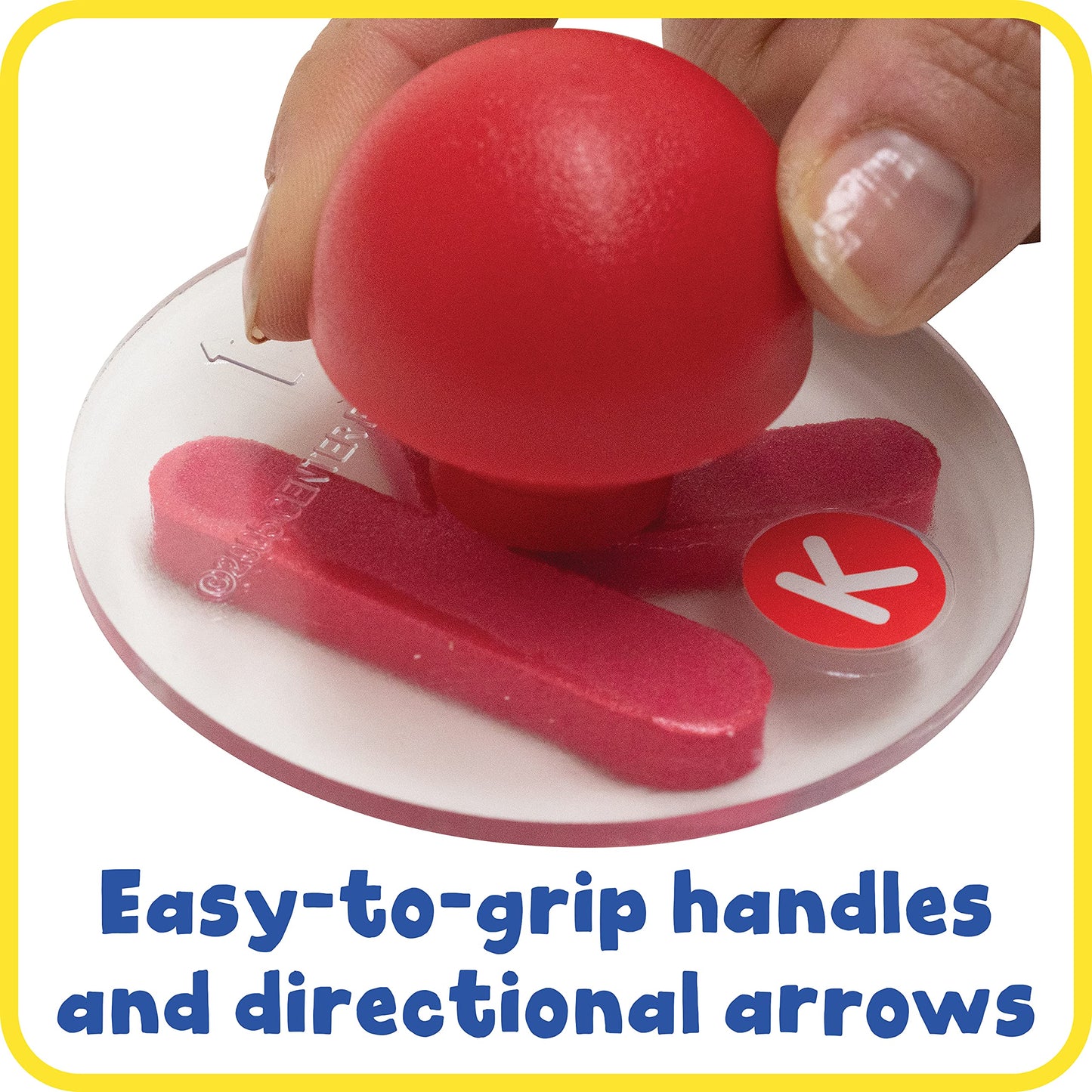 READY 2 LEARN Giant Stampers - Alphabet - Uppercase & Lowercase - Set of 56 - Easy to Hold Foam Stamps for Kids - Arts and Craft