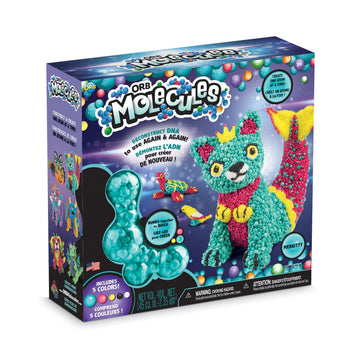 The Orb Factory Orbmolecules Merkitty Never Dries Compound, Aqua/Pink/Yellow, 9.44' X 3.44' X 8.44'-Packaging May Vary