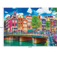 RoseArt 1000 Piece Jigsaw Puzzle - Colorful Waterfront Buildings, Amsterdam, Multi-colored, Model 8700ZZV