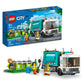 Lego City Recycling Truck, Toy Vehicle Set With 3 Sorting Bins, Gift Idea For Kids 5 Plus Years Old, Educational Sustainable Living Series, 60386