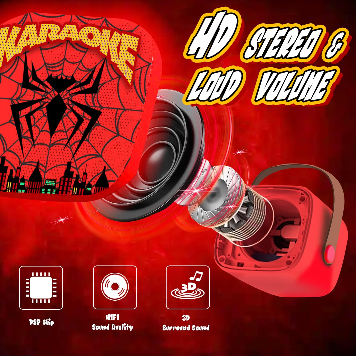 Mini Karaoke Machine for Boys Kids 3 4 5 6 7 8 Year Old Boy Birthday Gifts Toys for 4 5 6 7 8 10 Year Old Boys Birthday Party Fa