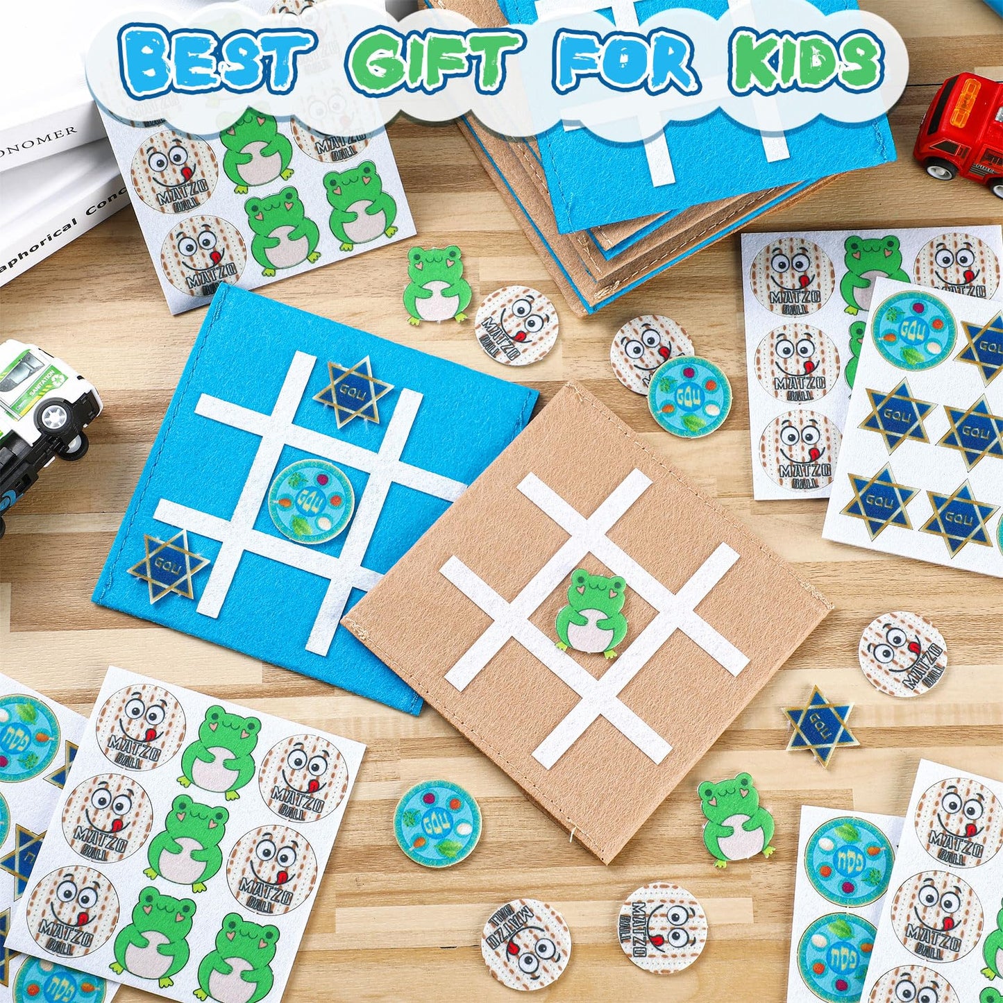 Rotatingpals 12 Set Passover Tic Tac Toe Gifts For Jewish Seder Meal Passover Party Game Pesach Mini Board Game For Kids Adults