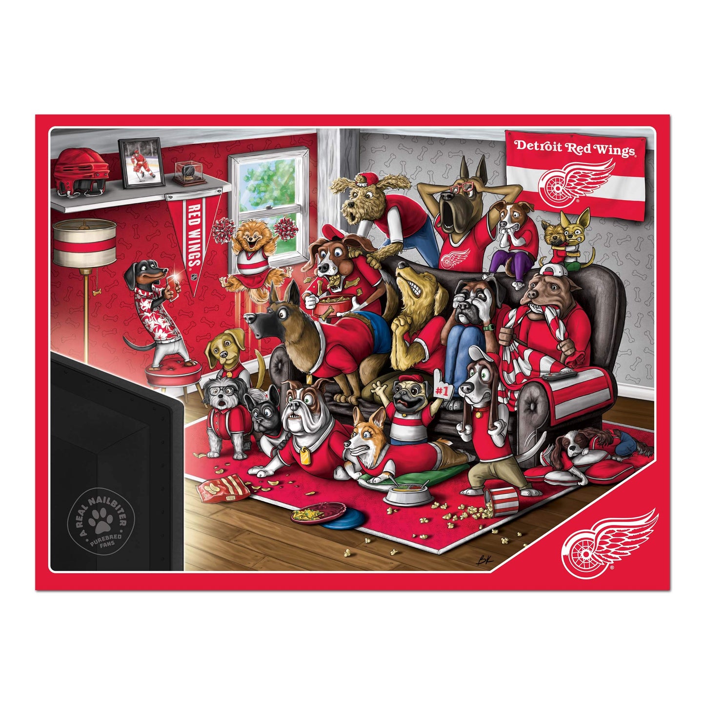 YouTheFan NHL Detroit Red Wings 500pc Puzzle - Cardboard, Team Colors, Model 2502588
