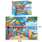 500 Piece Puzzles for Adults,Beach Surf Shack Puzzle,Recycled Cardboard Summer Jigsaw Puzzles 500 Pieces for Kids,Challenging Fa