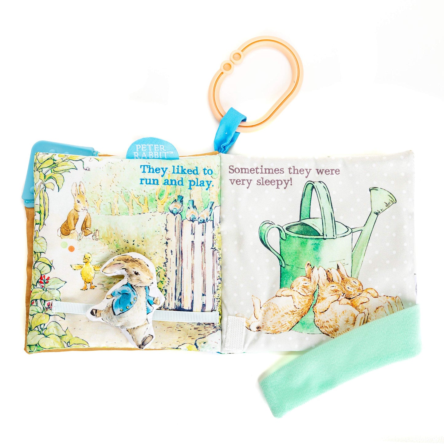 KIDS PREFERRED Peter Rabbit Soft Book with Toy, Teether, Crinkle - 5 Inch, Multicolor, Cotton, Model 24216