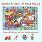 Mudpuppy Christmas Market - 64 Piece Search & Find Jigsaw Puzzle Featuring Festive Critters Shopping Around The Christmas Market