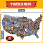 Tdc Games American Vintage Postcards Jigsaw Puzzle, 1000 Pieces In The Shape Of The Usa