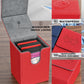 Uaono Card Deck Box For Yugioh Mtg Cards, 100+ Deck Case With 2 Dividers Fits Tcg Ccg, Pu Leather Card Storage Box Compatible With Collectible Trading Cards (Black&Red, Extinction Dragon)