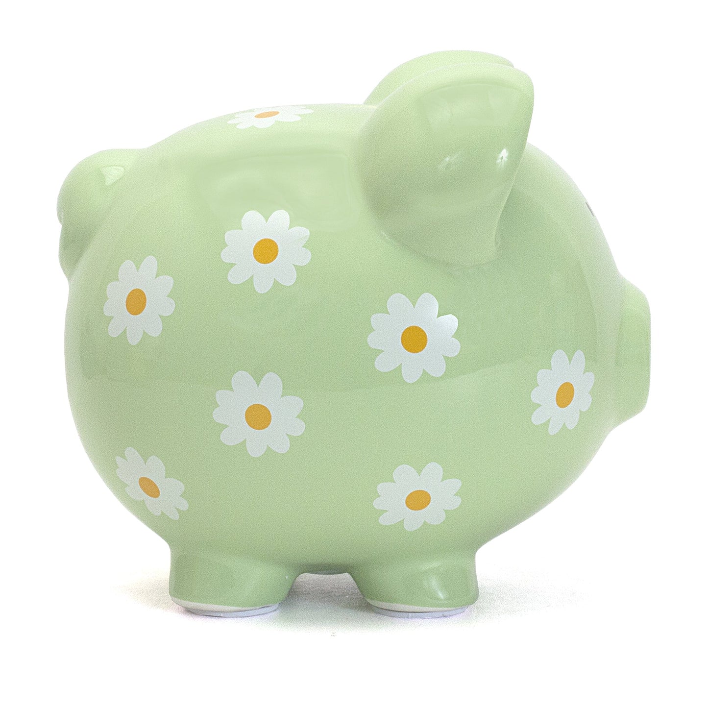 Child To Cherish Ceramic Piggy Bank For Girls, Daisy Green