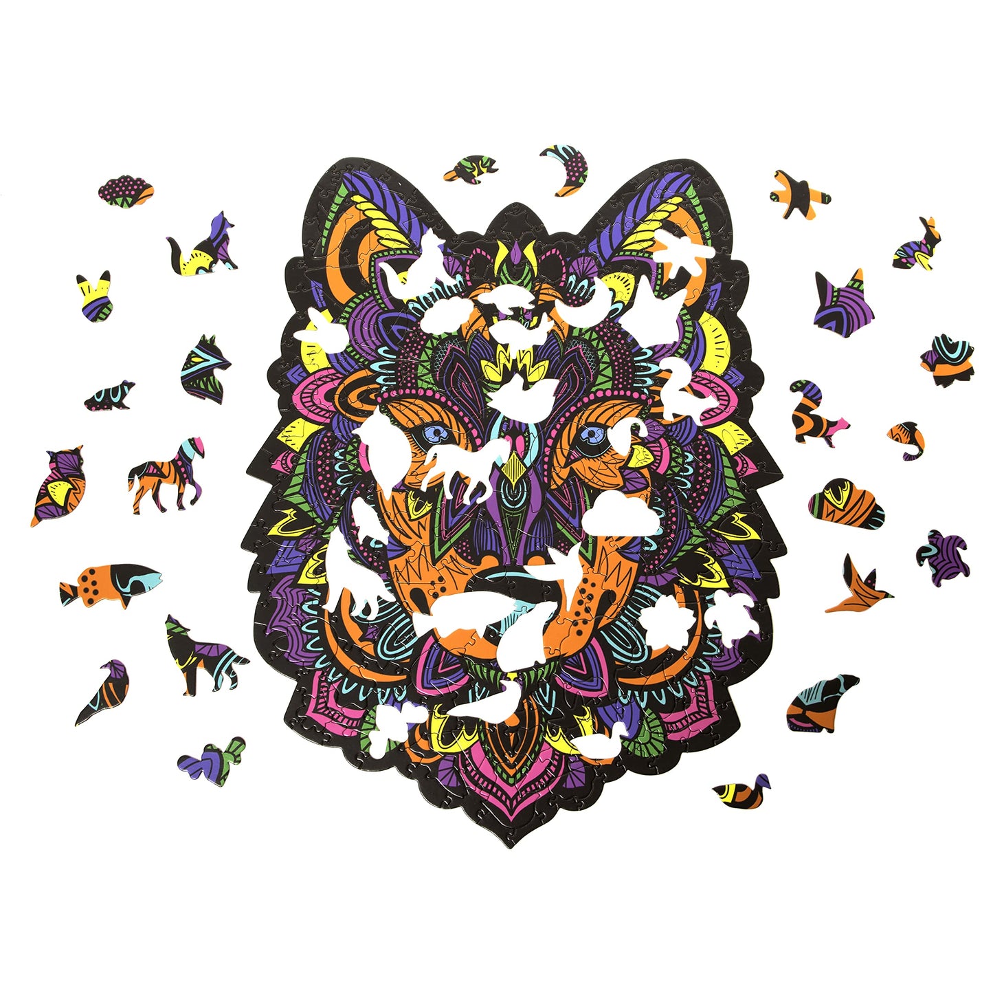 TCG Toys Hidden Shapes Wolf Jigsaw Puzzle - 300 Pieces, Hand Drawn, Multicolor, Great Gift for All Ages