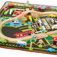 Melissa & Doug Deluxe Multi Vehicle Activity Rug - Multi, Model 96154, Wood Material