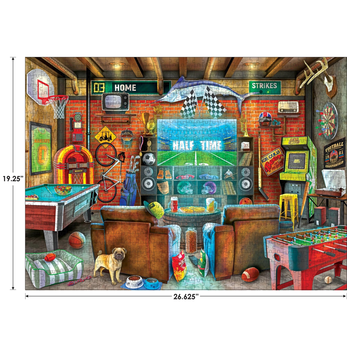 Roseart - My Happy Place - Man Cave - 750 Piece Jigsaw Puzzle For Adults