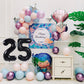 Smlpuame 40 Inch Black Number 25 Balloon – Aluminum Foil Digital Balloon for Birthday and Wedding Decorations