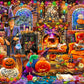 Springbok's Grandma's Halloween Party 1000 Piece Jigsaw Puzzle for Adutls Featues a Whimsical Halloween Scene for Puzzlers of All Ages