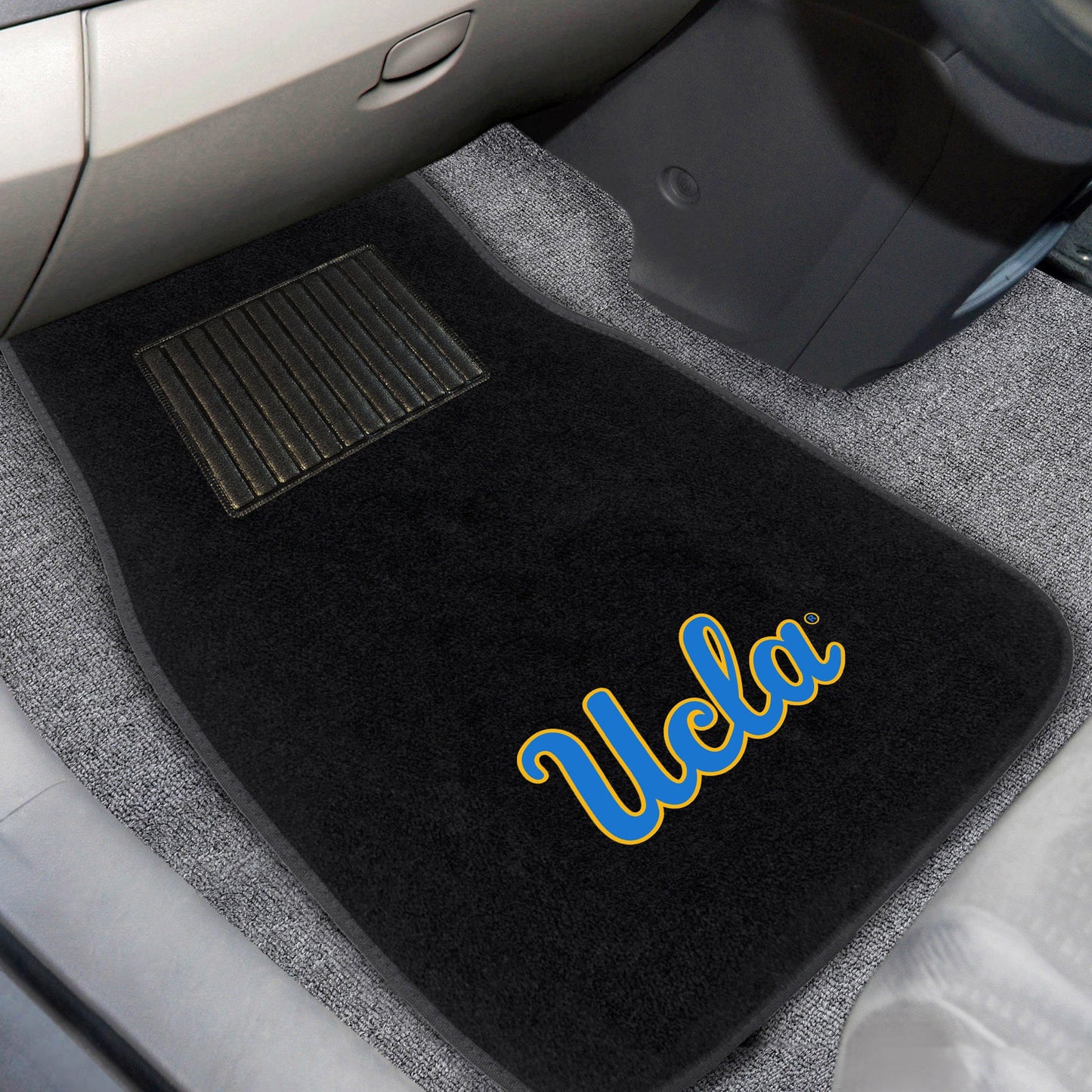 FANMATS 20607 UCLA Bruins 2-Piece Embroidered Team Logo Car Mat Set, Front Row Automotive Floor Mats