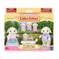 Calico Critters Flora Rabbit Family - Set of 5 Collectible Doll Figures, Multicolor, Ages 3+, Model CC2158, Plastic Material