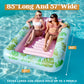 Sloosh Xl Inflatable Tanning Pool Lounger Float For Adults, 85' X 57' Extra Large Suntan Tub Pool Floats Sun Tan Tub Ice Bath Tub Tanning Bed Blow Up Pool Raft Lounge Floatie, Xl-Cyan Pink