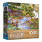RoseArt 1000 Piece Jigsaw Puzzle - Fishing from The Banks - Multi-colored - Cardboard - Model 6650ZZC