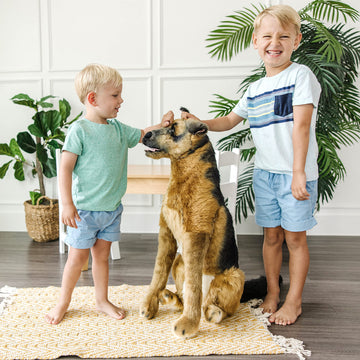 Melissa & Doug Giant German Shepherd - Lifelike Stuffed Animal Dog (Over 2 Feet Tall)