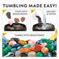 NATIONAL GEOGRAPHIC Rock Tumbler Grit & Polish Refill Kit - Media for Up to 20 lbs. of Rocks, Compatible with Any Rock Polisher, Black