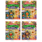 Teenage Mutant Ninja Turtles Classic 4" Turtles 4-Pack Figure Bundle - Multi Color, Plastic, Model 81324