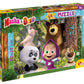 Liscianigiochi 86078 Puzzle Plus 24-Diventiamo Amici Masha and The Bear Animali Kids, Single, Multi-Coloured