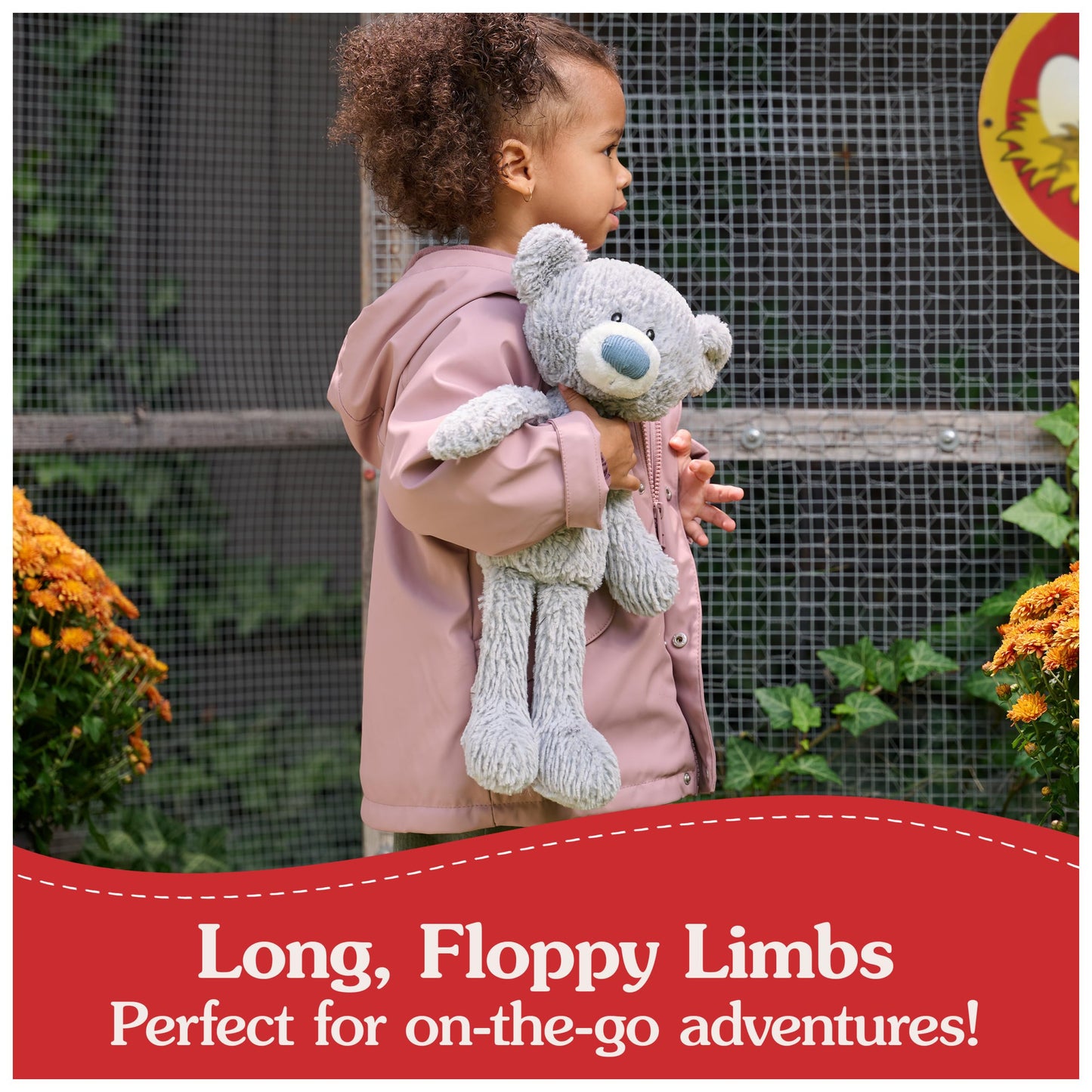 GUND Toothpick Wavy Bear Stuffed Animal, Gray, 15", Polyester, For Ages 1+, Model 6071144