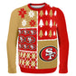 FOCO NFL Arizona Cardinals BUSY BLOCK Ugly Sweater, X-Large