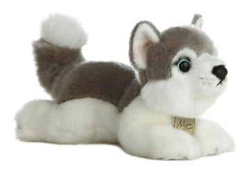 Aurora® Adorable Miyoni® Husky Stuffed Animal - Lifelike Detail - Cherished Companionship - Gray 8 Inches