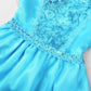 Uplus ME Light Up Princess Dress Girls Elsa Costume Dress Kids Halloween Birthday Christmas Party Dress Up Outfit (5-6Y/130)