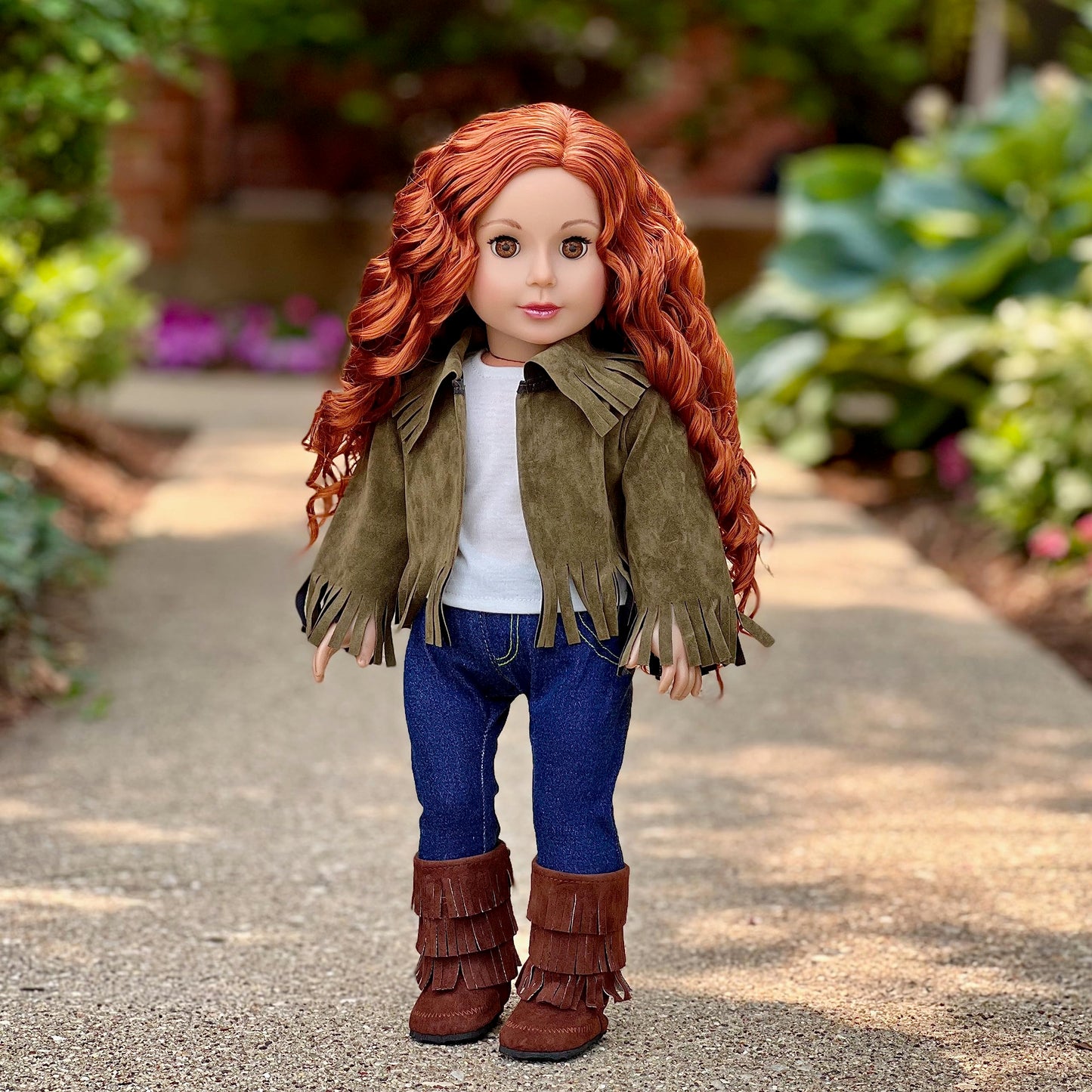 Siege Jacket - 4 Piece Outfit - Jacket, Tank Top, Jeans And Boots - Clothes Fits 18 Inch Doll - (Doll Not Included)