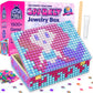 PURPLE LADYBUG Sparkly Jewelry Box Kit with Gems – Arts & Crafts for Kids 8-12, Wooden, Fun Easter & Birthday Gift
