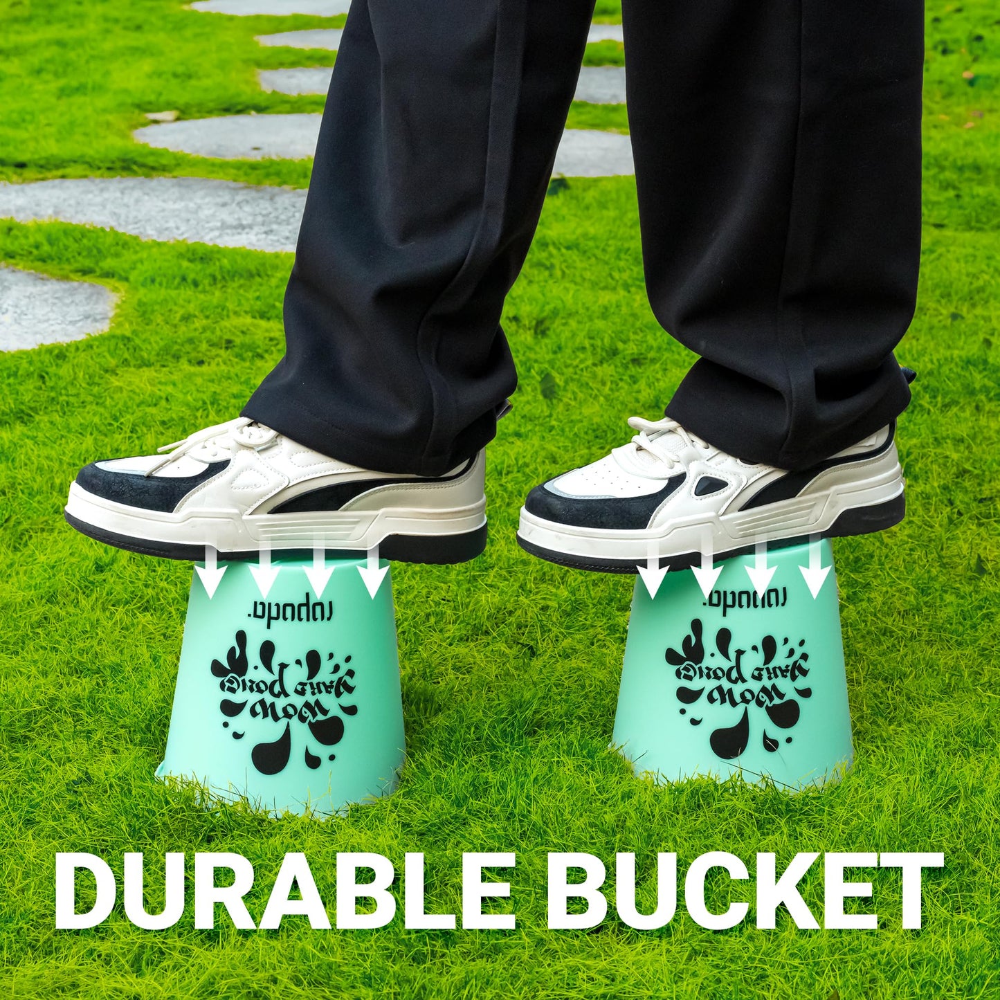 Ropoda Giant Yard Pong,Yard Games With Durable Buckets And Balls - Choose Red Large, Xl, Or Green - Glow In The Dark, Outdoor Game With Carry Bag For The Beach,Lawn, Great Gift Choice For Families