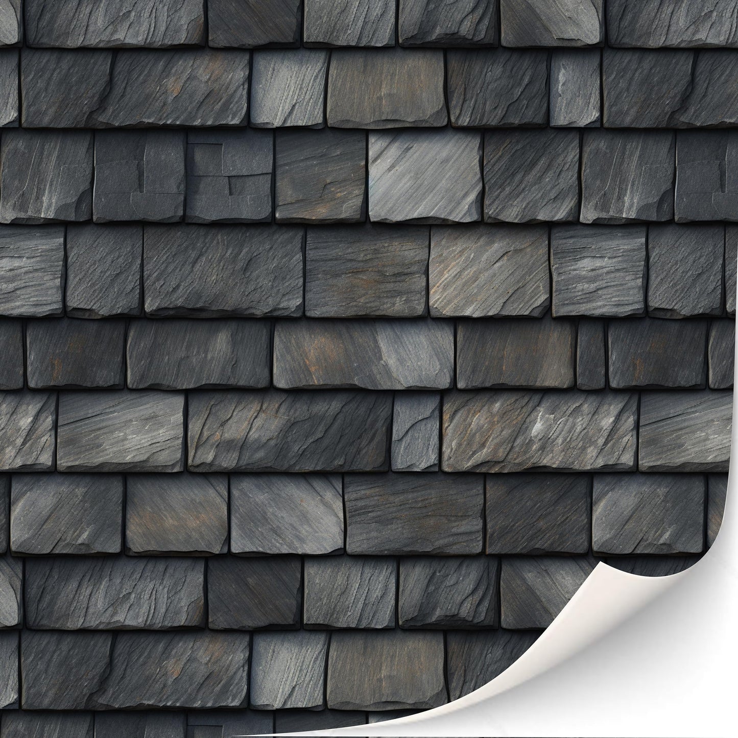 3 Sheets Self-Adhesive Roof Tiles And Shingles For Dollhouses Scale 1:12 (Roof Shingles Slate)