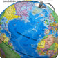 Waldauge 9'' Illuminated World Globe With Stand, Educational Globes For Kids Learning, Colorful Hd World Map Details, Led Globe