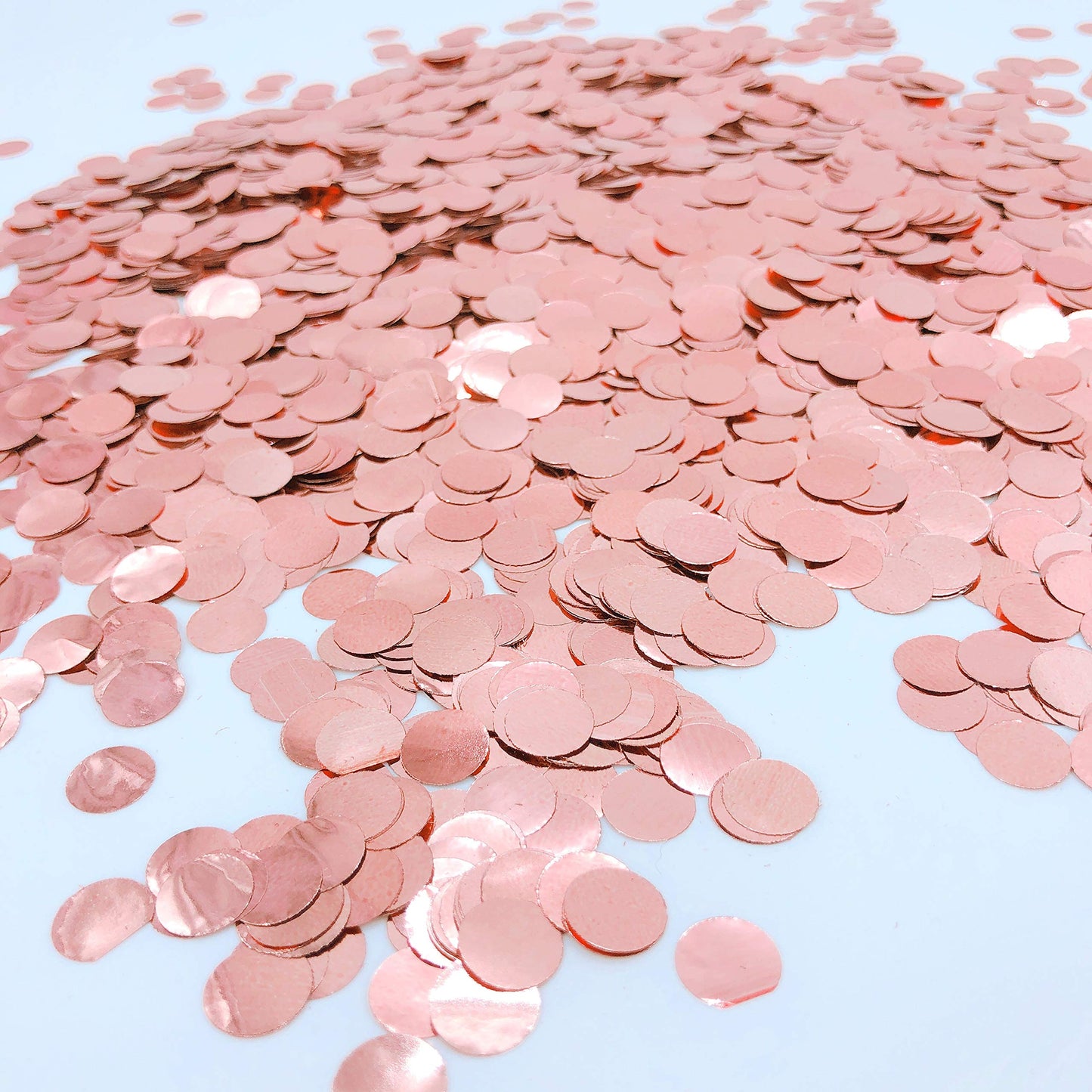 Glitter Rose-Gold Foil Metallic Round Table Confetti Circle Dots Mylar Table Scatter Confetti Wedding Bridal Shower Engagement B