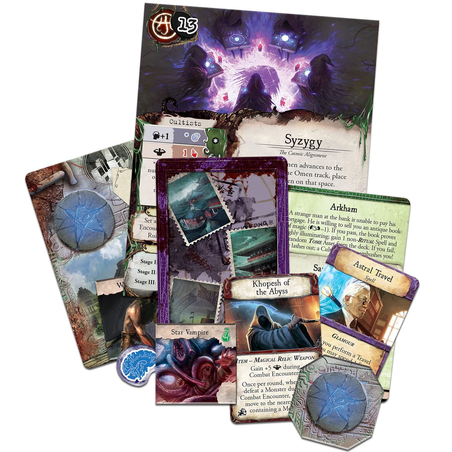 Fantasy Flight Games Eldritch Horror Strange Remnants Expansion | Cooperative Board Game | 1-8 Players | Ages 14+ | Avg. Playtime 2-4 Hours