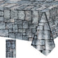 1 Pack Cobblestone Tablecloth Stone Printed Table Cover Medieval Table Decoration Plastic Tablecloth Stone Brick Tablecovers For Medieval Castle Knight Themed Party Supplies, 4.3 X 7.2 Feet